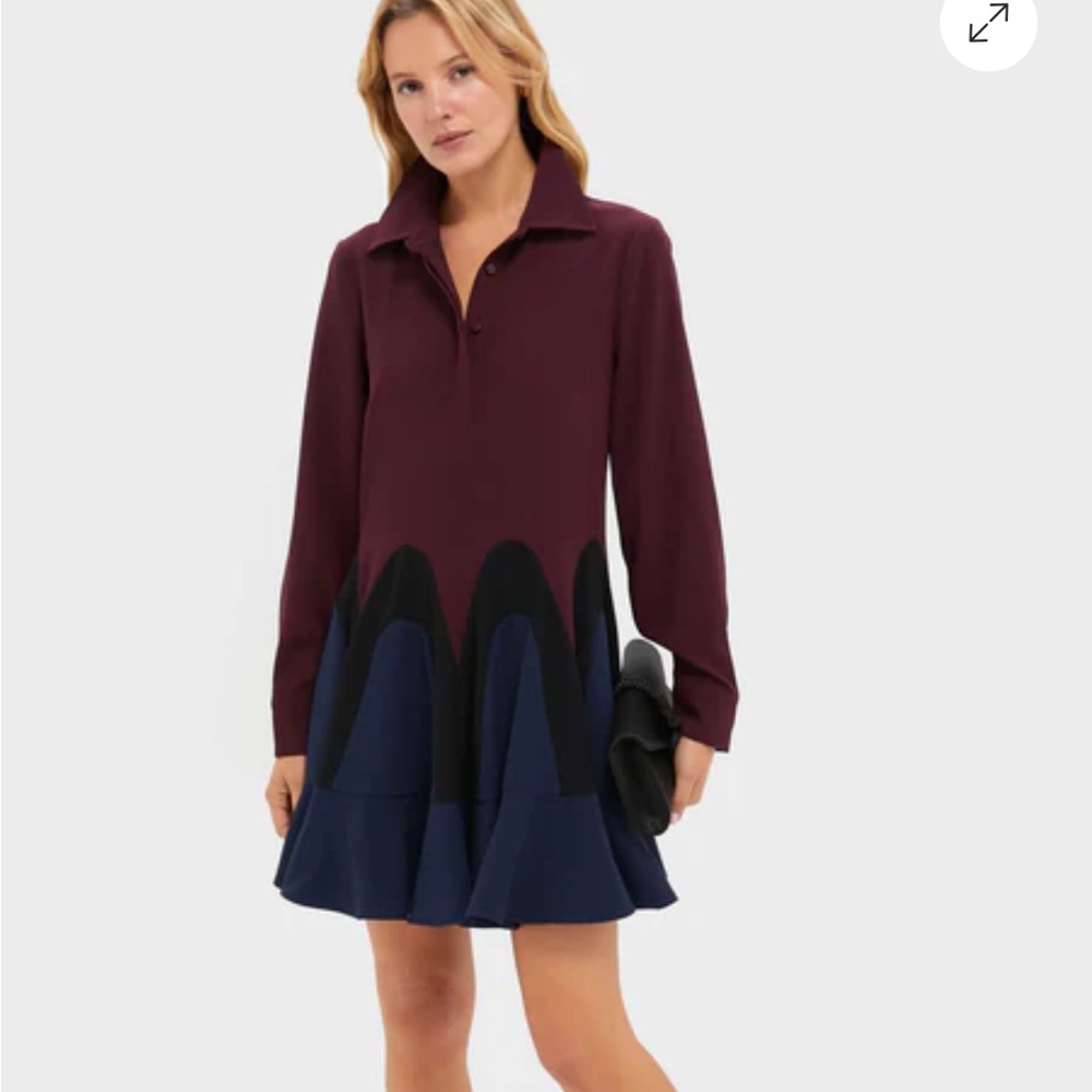 Tuckernuck Winetasting Flounce Nadia Dress - Winetasting / XXS